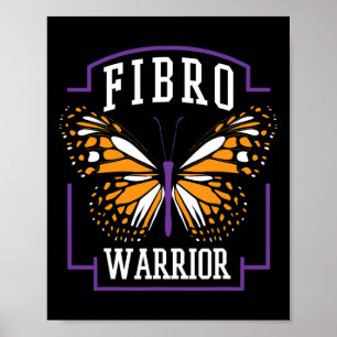 Póster Conciencia Fibro Warrior Graphic Butterfly