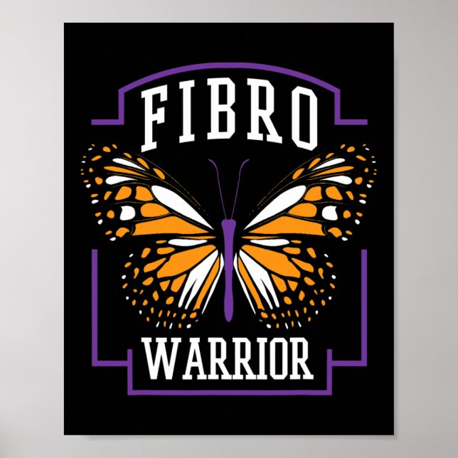 Póster Conciencia Fibro Warrior Graphic Butterfly (Frente)