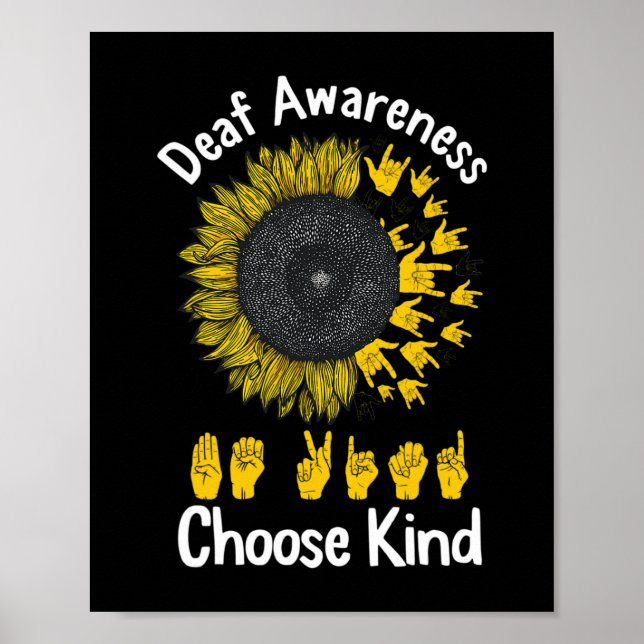 Póster Conciencia Girasol Elegir clase de cinta amarilla  (Frente)