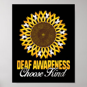 Póster Conciencia Girasol Elegir clase de cinta amarilla