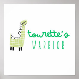 Póster Conciencia guerrera de Tourette, Rótulo Poster lin