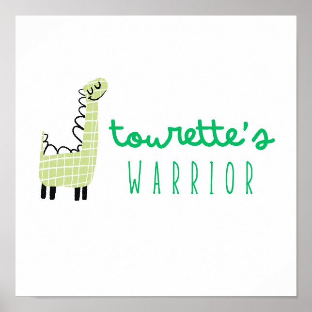 Póster Conciencia guerrera de Tourette, Rótulo Poster lin (Frente)