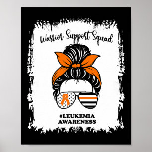 Póster Conciencia Guerrero Apoyo Escuadrón Messy Bun Mate