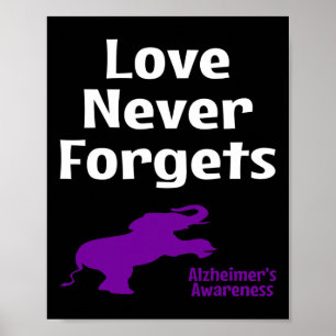 Póster Conciencia Heimerheimer Púrpura Apoyo Amor Nunca F