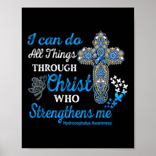 Póster Conciencia Hidrocephalus Warrior Christ