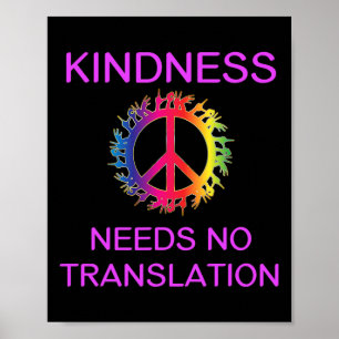 Póster Conciencia La Amabilidad No Necesita Traducción