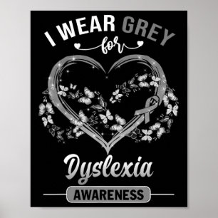 Póster Conciencia Llevo Corazón de Mariposa Gris