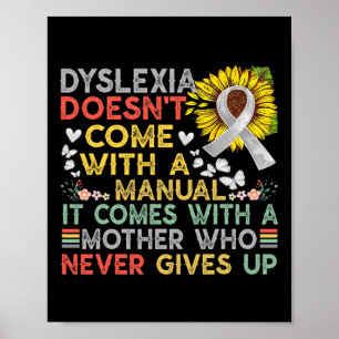 Póster Conciencia madre Dyslexic Warrior Vintage