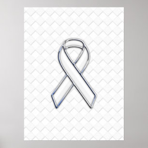 Póster Conciencia moderna de la cinta blanca sobre la imp