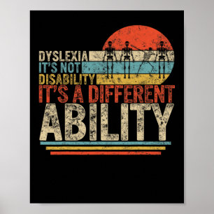 Póster Conciencia No Discapacidad Diferente Dabbing Skele