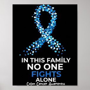 Póster Conciencia para el apoyo azul del cáncer de colon
