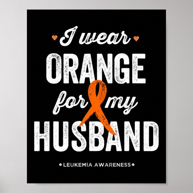 Póster Conciencia Que Uso Naranja Para Mi Esposo (Frente)