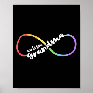 Póster Conciencia sobre autismo familiar Abuela Infinito