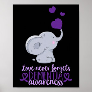 Póster Conciencia sobre demencia End Heimer Love Never Fo