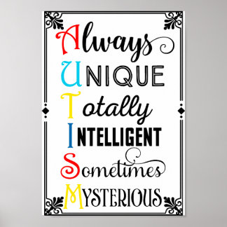 Póster Conciencia sobre el autismo