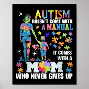Póster Conciencia sobre el Autismo 2025 No Viene Con Un M