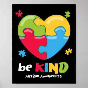 Póster Conciencia sobre el autismo - Amabilidad del coraz