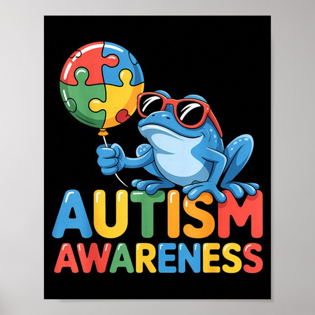 Póster Conciencia sobre el autismo autista  (Frente)