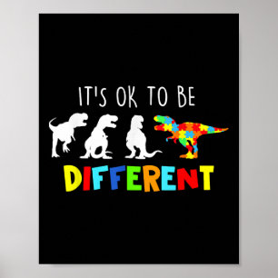Póster Conciencia Sobre El Autismo Dinosaurio Kid Bois Es