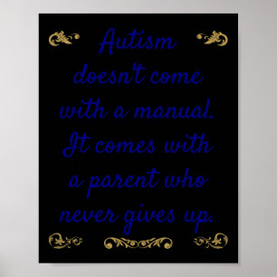 Póster Conciencia sobre el Autismo el Autismo No Viene Co