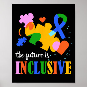 Póster Conciencia Sobre El Autismo El Futuro Es Inclusivo