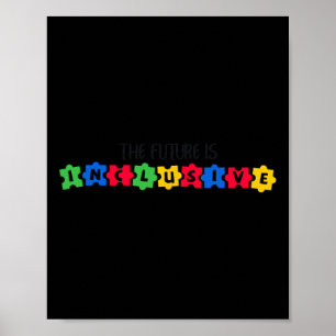 Póster Conciencia Sobre El Autismo El Futuro Es Inclusivo