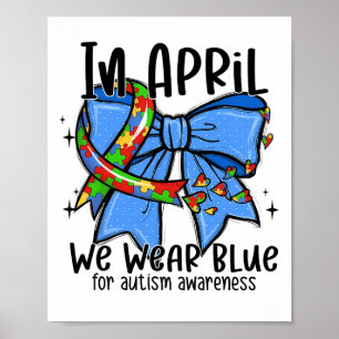Póster Conciencia Sobre El Autismo En Abril Usamos Mamá D