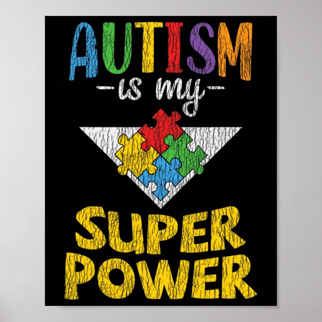 Póster Conciencia sobre el autismo - ¿Es mi superpoder un (Frente)