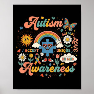 Póster Conciencia sobre el Autismo Está Bien Ser Diferent