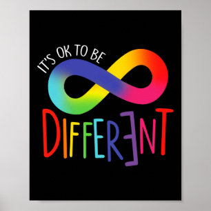 Póster Conciencia sobre el Autismo Está Bien Ser Diferent