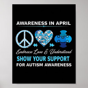 Póster Conciencia sobre el Autismo Individuos Autistas De