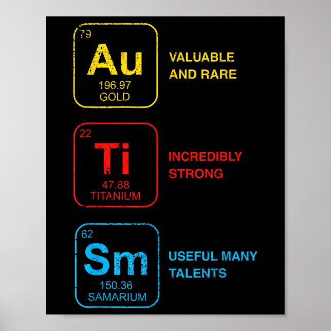 Póster Conciencia sobre el autismo mujeres hombres niños  (Frente)