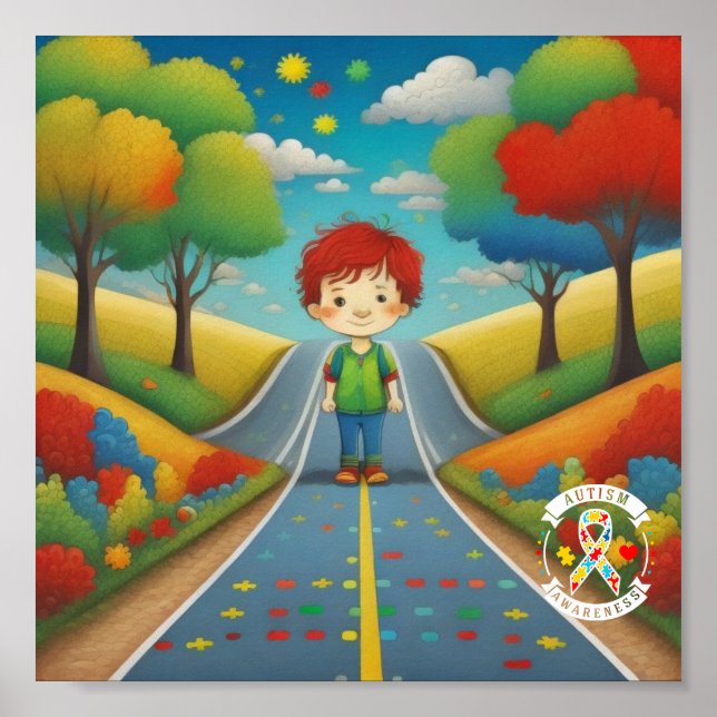 Póster Conciencia sobre el autismo - Poster (Frente)