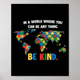 Póster Conciencia sobre el Autismo Sé Amable con los Demá