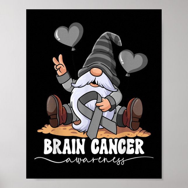 Póster Conciencia sobre el cáncer de cerebro (Frente)