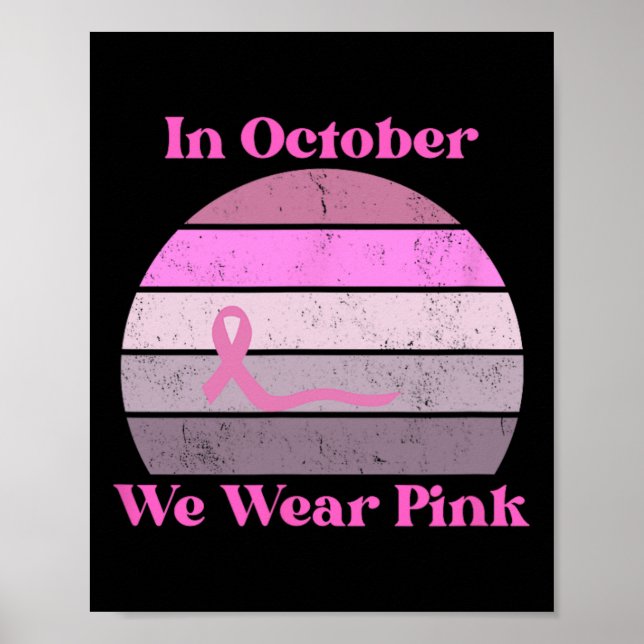 Póster Conciencia sobre el cáncer de mama (Frente)