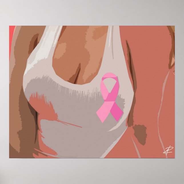 Póster Conciencia sobre el cáncer de mama (Frente)