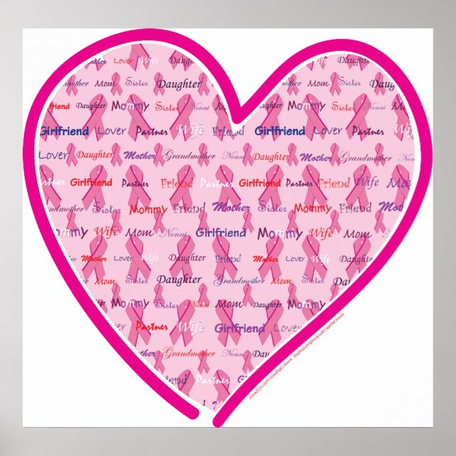 Póster Conciencia sobre el cáncer de mama (Frente)