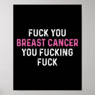 Póster Conciencia sobre el cáncer de mama divertida