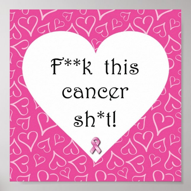 Póster Conciencia sobre el cáncer de mama - ¡El cáncer es (Frente)