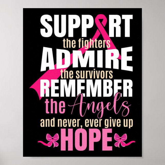 Póster Conciencia sobre el cáncer de mama en cinta (Frente)