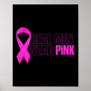 Póster Conciencia sobre el cáncer de mama Los hombres rea