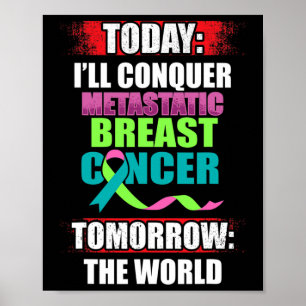 Póster Conciencia sobre el cáncer de mama metastásico der