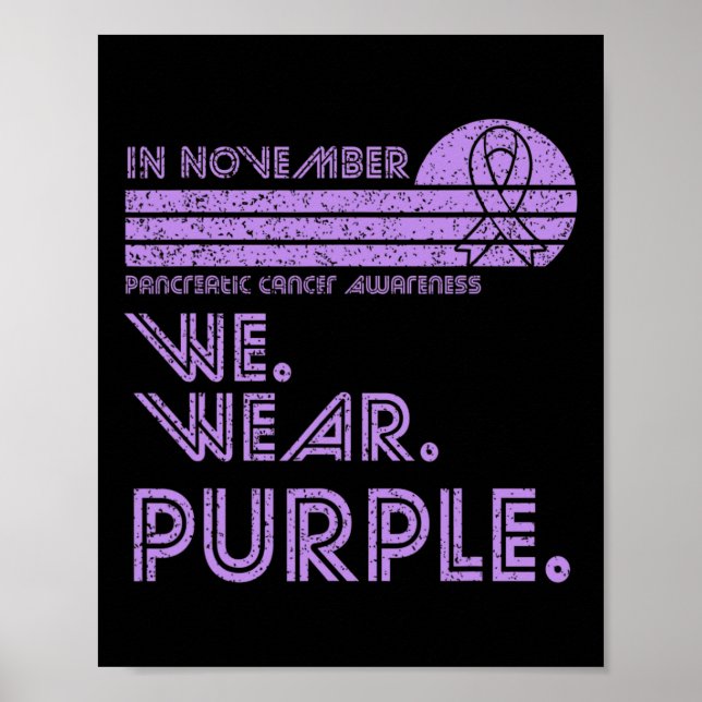 Póster Conciencia sobre el cáncer de páncreas mes de novi (Frente)