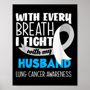 Póster Conciencia sobre el cáncer de pulmón Cada Respirac