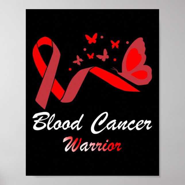 Póster Conciencia sobre el cáncer de sangre Soporte de la (Frente)