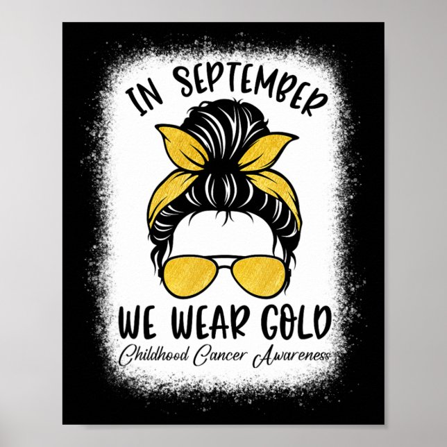 Póster Conciencia Sobre El Cáncer Infantil En Septiembre  (Frente)