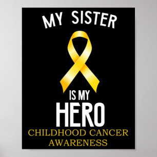 Póster Conciencia sobre el cáncer infantil Mi hermana es