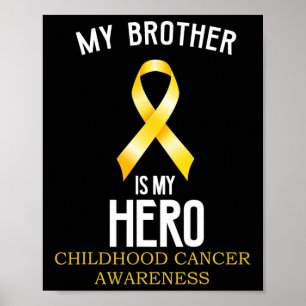 Póster Conciencia sobre el cáncer infantil Mi hermano es
