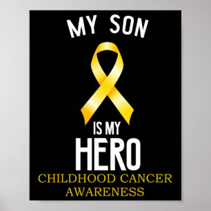 Póster Conciencia sobre el cáncer infantil Mi hijo es mi